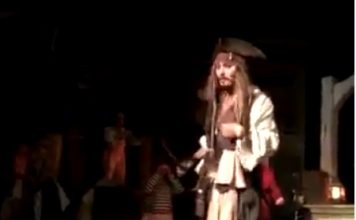 Johnny Depp Surprises Disneyland Goers On The Pirates Of The Caribbean Ride