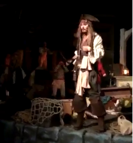 Johnny Depp Surprises Disneyland Goers On The Pirates Of The Caribbean Ride