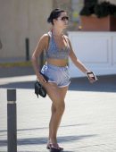 Demi Rose Booty in Shorts Out in Ibiza