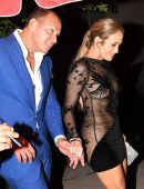 c4567 Jennifer Lopez Leggy 607 130x170 1 - Jennifer Lopez Leggy in Short See-Through Dress at Her Birthday Party in Miami