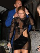 c4567 Jennifer Lopez Leggy 610 130x170 1 - Jennifer Lopez Leggy in Short See-Through Dress at Her Birthday Party in Miami