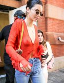 Kendall Jenner – Braless See-Through Candids in New York