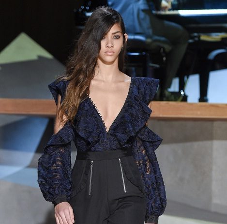 Deep V-Necklines Rule The Fall 2017 Runways